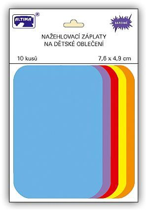Nažehľovacie záplaty malé 10 ks v balení - svetlo modrá + mix svetlých farieb